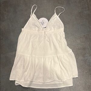 White Lace Trim Camisole